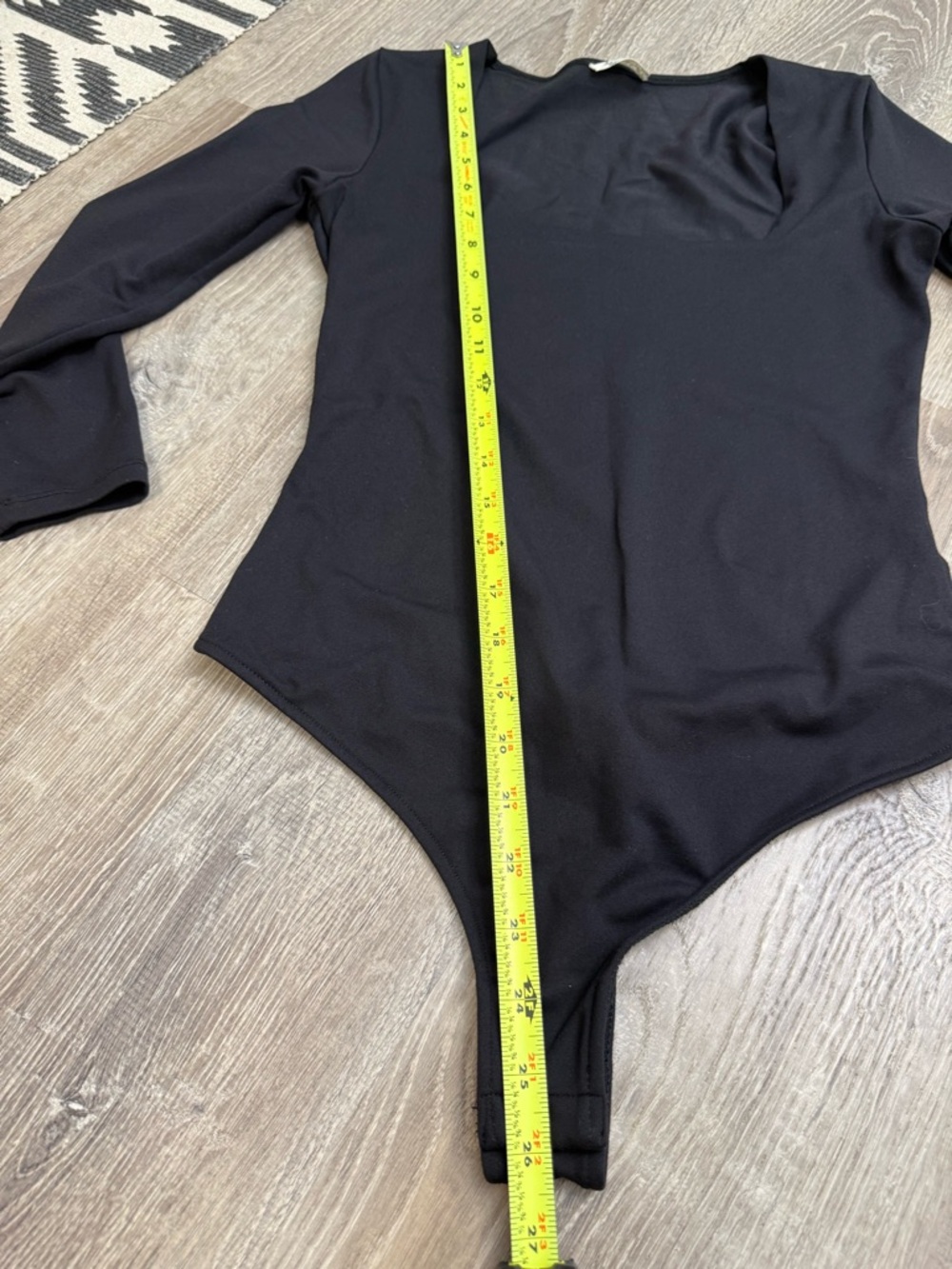 Free People Intimately Black Square Neck Long Sleeve Bodysuit Small - Picture 9 of 11